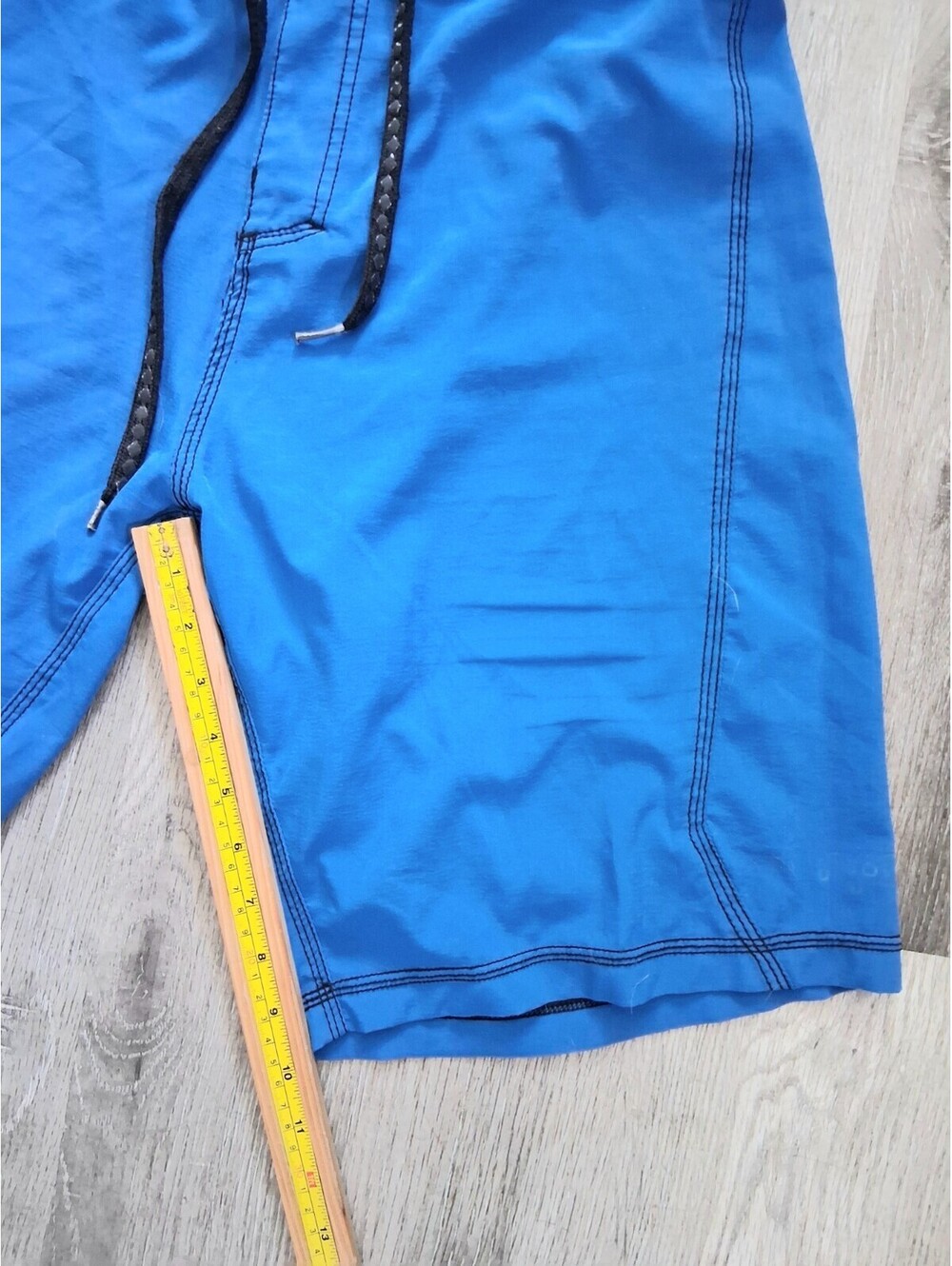 Ripzone Men's Size 32 (M) Blue With Black Stitch Drawstring Stretch Board Shorts - Picture 5 of 11